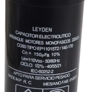 Capacitor Arranque 170-190uf Para Motor Eléctrico Monofásico