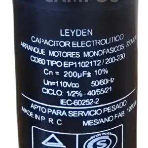 Capacitor Arranque 210-240uf Para Motor Eléctrico Monofásico