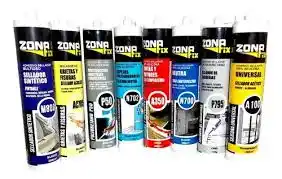 SILICONAS ZONAFIX A100 UNIVERSAL 280ML (Transparente-Negra-Blanca)
